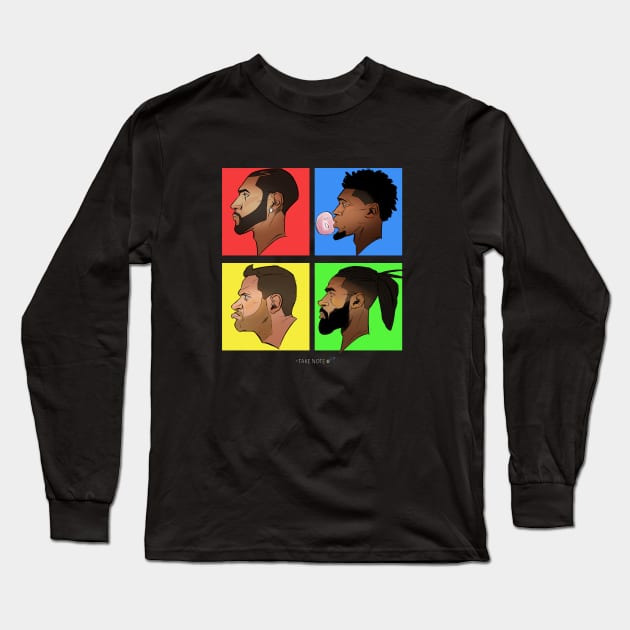 Take Note - Jazz Quad Long Sleeve T-Shirt by CowhideComics